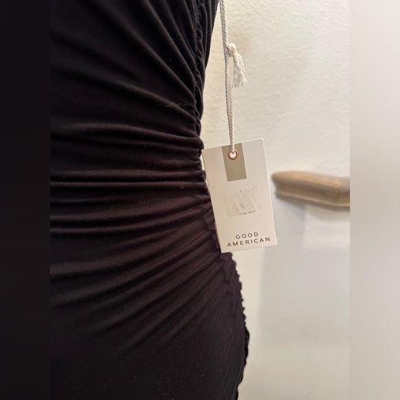 NWT Good American Black Bodycon Dress | Size 2 - Picture 4 of 7